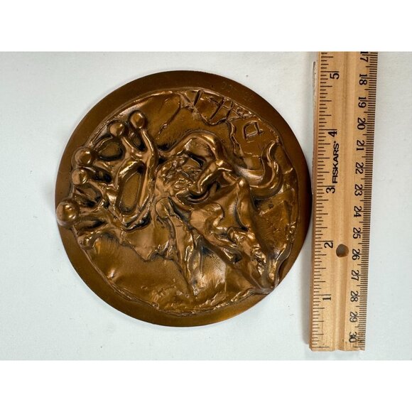 Salvador Dali Limited Edition Bronze King David Medallion With Crowned Head Desi - Picture 10 of 16